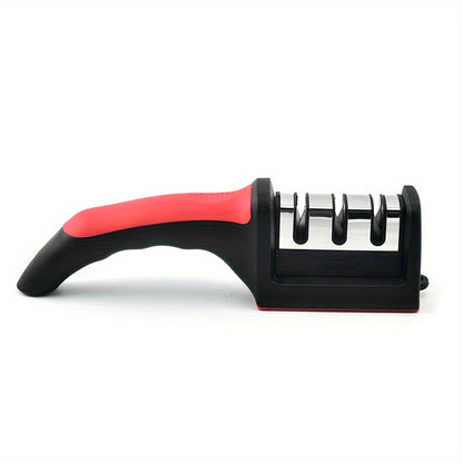 Affilacoltelli professionale da cucina a 4 stadi, pietra per affilare i coltelli, pietra per affilare in tungsteno e diamante, strumento per affilare in ceramica (materiale: pietra per affilare elettrorivestita + tungsteno e diamante + ceramica