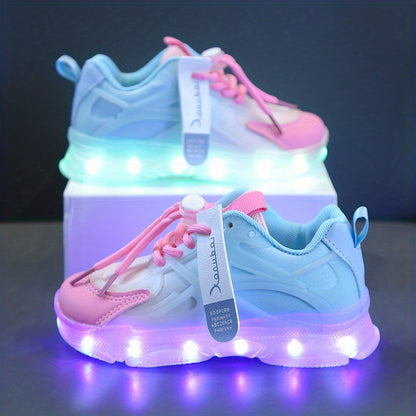 Usb Charging Light Shoes Colorful Sixteen Mode Running Horse Light Shoes Cool Luminous Boys Girls Can Change Color Color Lights Running Sneakers Cartoon Casual Shoelace Light Shoes