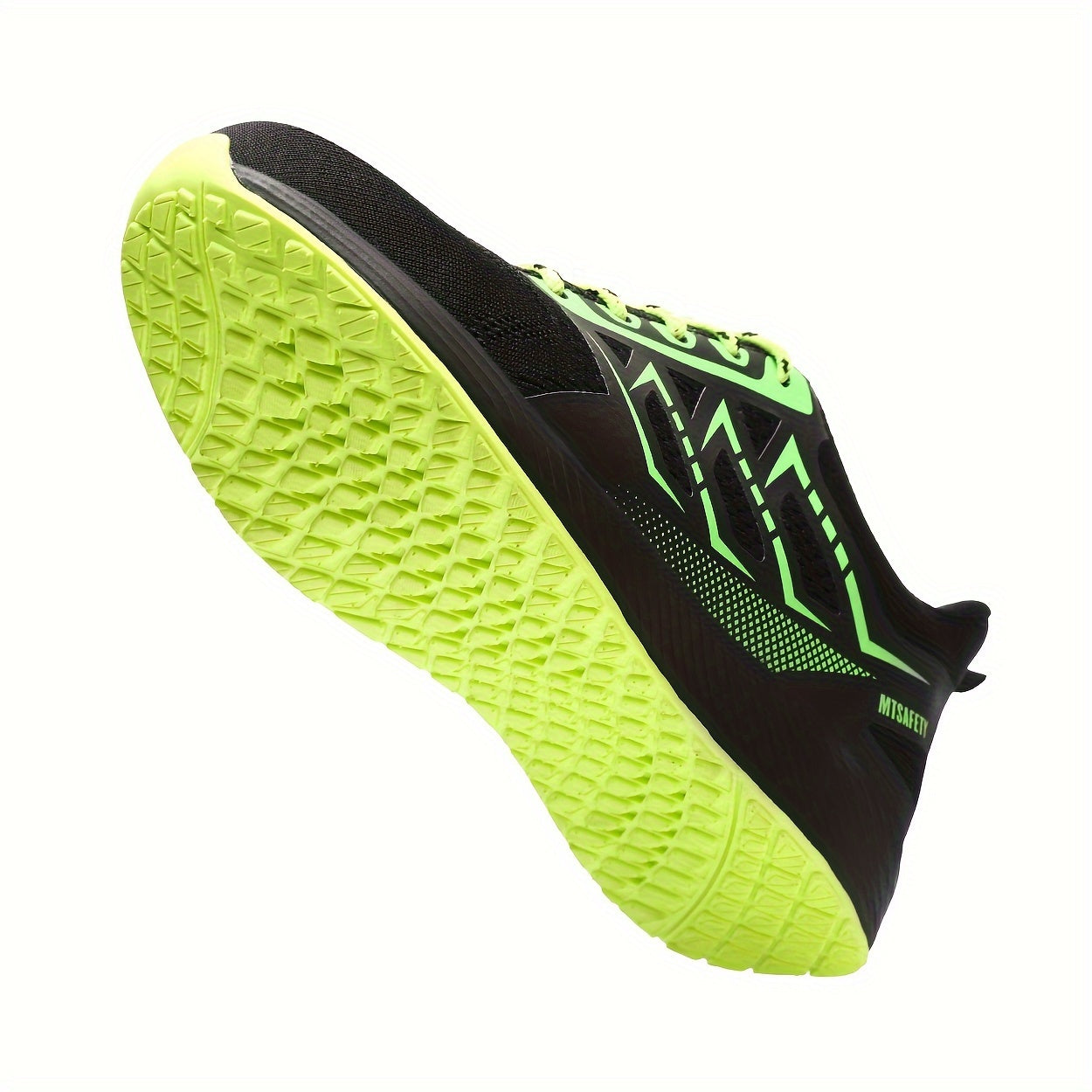 Scarpe antinfortunistiche da lavoro antiscivolo antiforatura con punta in acciaio da uomo, scarpe da ginnastica traspiranti in maglia intrecciata per edilizia industriale