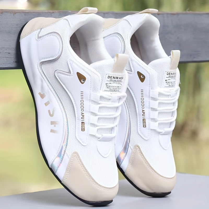 Men's Trendy Colour Block Running Shoes, Comfy Non Slip Breathable Lace Up Sneakers For Men's Outdoor Activities