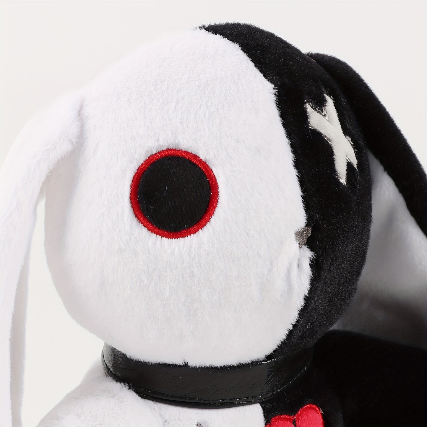 25cm/9.84in Creepy Gothic Bunny Plush, Spooky Bunny Stuffed Animal Cute Horror Dreadful Bunny Doll, Crazy Rabbit Plushie Toys For Halloween Easter Christmas Birthday Gift