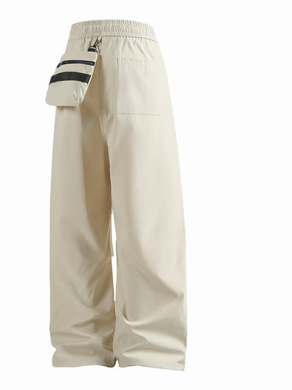 Men's Solid Color Baggy Cargo Pants, Casual Comfy Outdoor Climbing Trousers As Gift