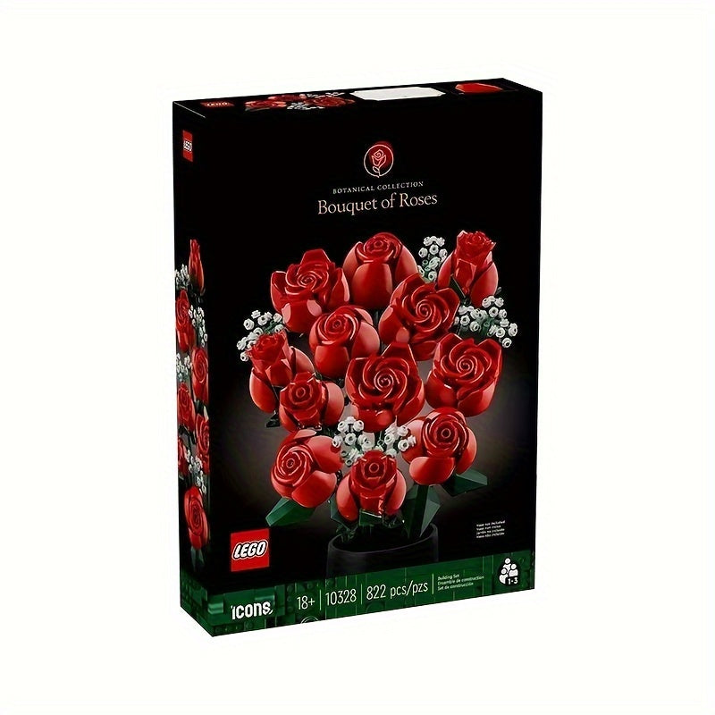 LEGO 10328 Bouquet di rose, fiori artificiali, regalo unico, decorazione per la casa, regalo per anniversario o qualsiasi giorno speciale, regali di Natale di Halloween