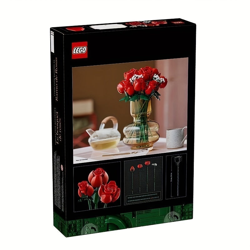 LEGO 10328 Bouquet di rose, fiori artificiali, regalo unico, decorazione per la casa, regalo per anniversario o qualsiasi giorno speciale, regali di Natale di Halloween