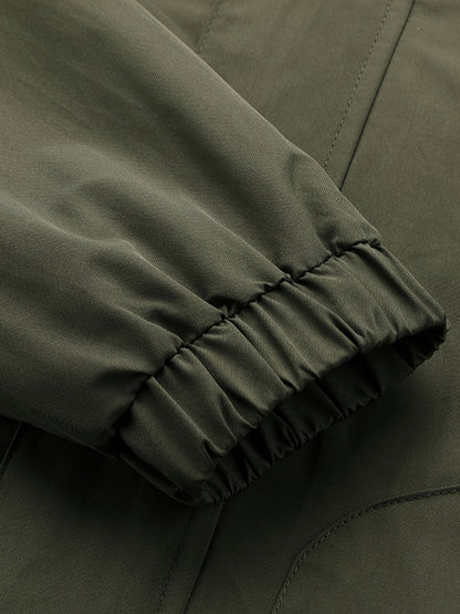 Men's New Casual Detachable Hooded Windbreaker Jacket, High Quality Polyester Bomber Coat with Multi-Pockets, Lightweight & Breathable for Outdoor Hiking, Bike Riding, and Casual Wear, 2022 Spring & Autumn Sport Jacket