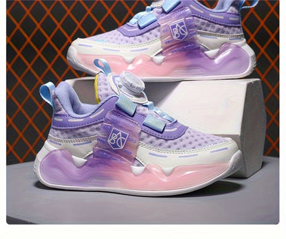 Sneakers basse casual con bottone girevole per ragazze, sneakers traspiranti, leggere e resistenti all'usura per la primavera e l'autunno