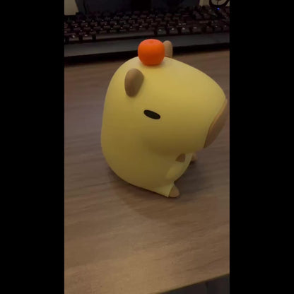 Adorabile luce notturna a forma di capibara: ricarica USB, luce LED, 36 V o inferiore, senza parti elettroniche, paralume in silicone