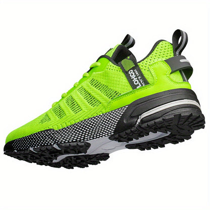 CLOHOO Scarpe da ginnastica da uomo alla moda, traspiranti, leggere e comode, in maglia, per correre e fare jogging, scarpe casual da passeggio antiscivolo e resistenti all'usura