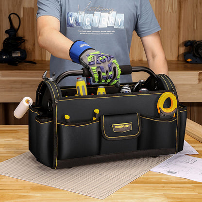 WINHUNT Electrician Tool Bag: Strong, Durable Canvas, Portable & Multi-functional for Maintenance & Carpentry!