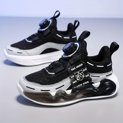 Sneakers basse casual con bottone girevole per ragazze, sneakers traspiranti, leggere e resistenti all'usura per la primavera e l'autunno