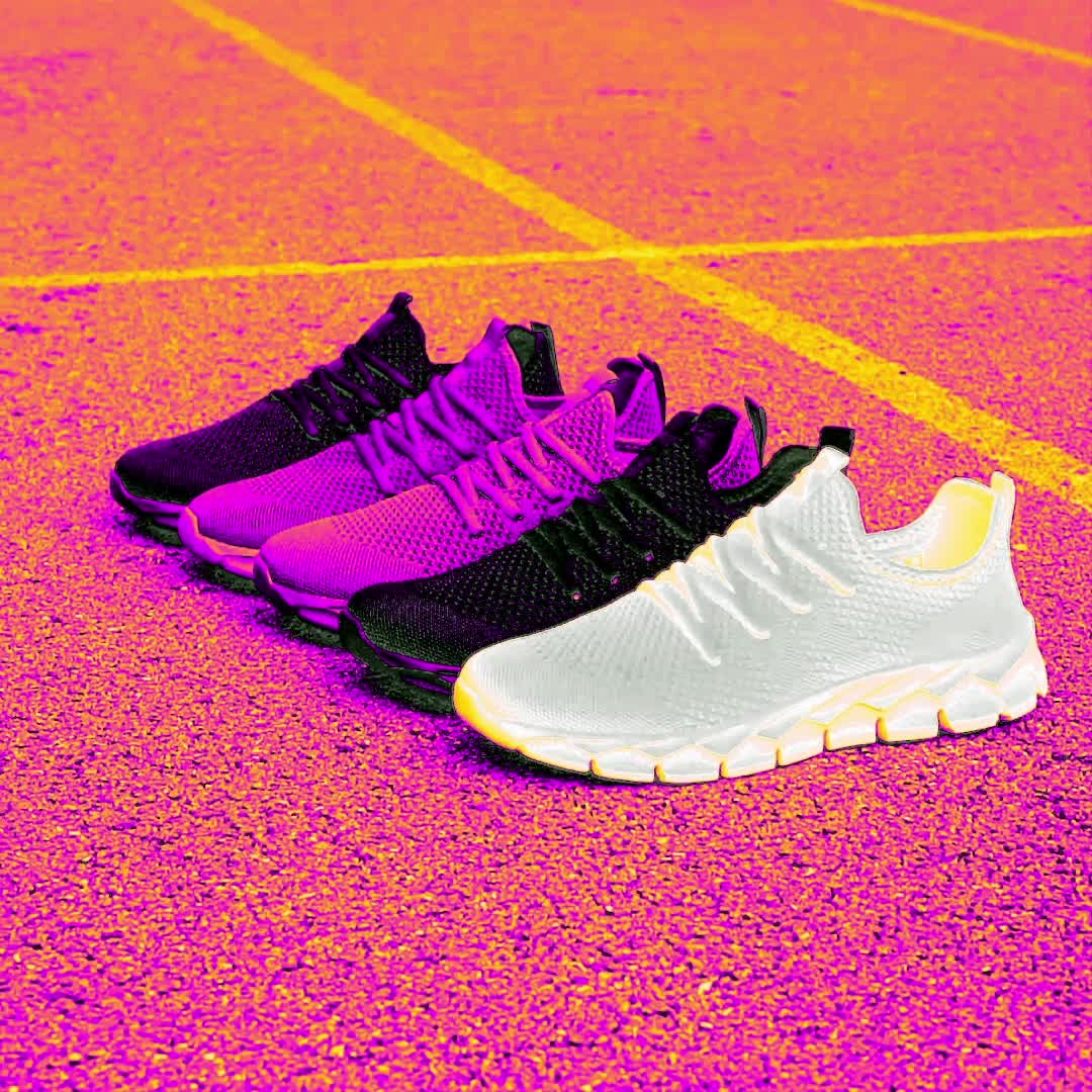 Men's Lightweight Breathable Running Shoe, Lace-Up Casual Sneakers for Gym, Jogging & Daily Wear (All-Season, Solid Color)