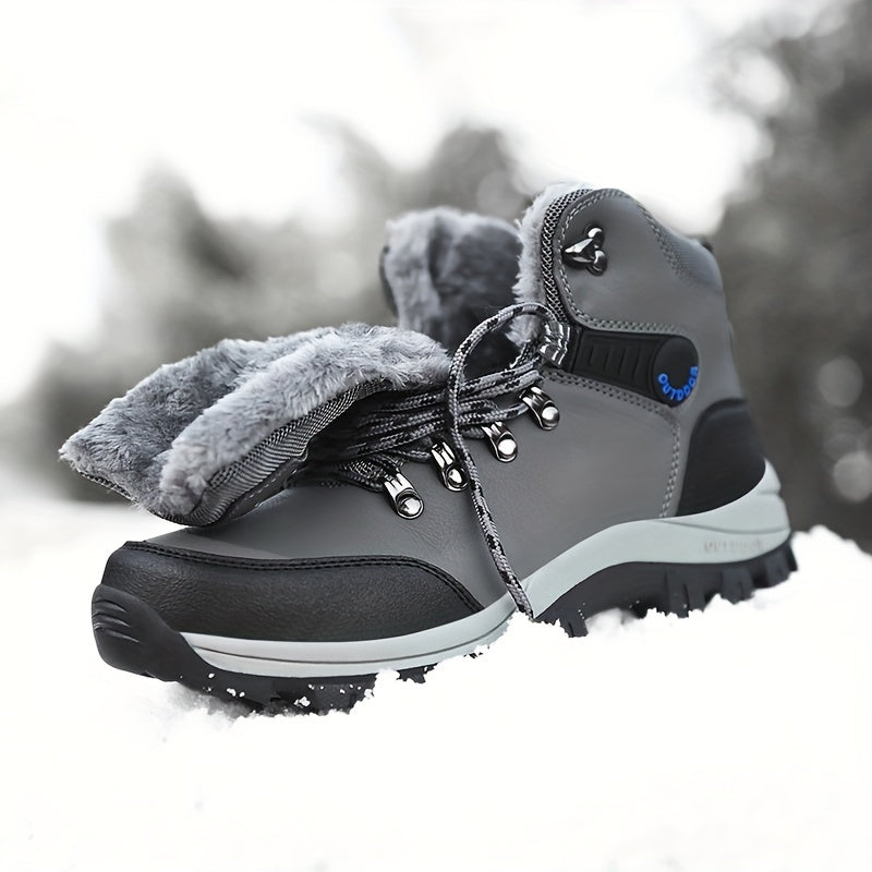 Men's Winter Boots: PU Leather Sneakers, Snow Boots, Hiking Boots & More - Non-Slip & High Top!