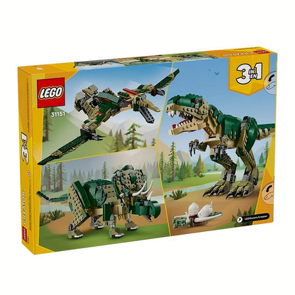 [Set T-Rex con 3 opzioni di costruzione] 31151 LEGO T. Rex, set per bambini, ragazzi e ragazze, dai 9 anni in su - 3 opzioni di costruzione, si trasforma da T-Rex a Triceratopo a Pterodattilo - Idea regalo per Natale e compleanni