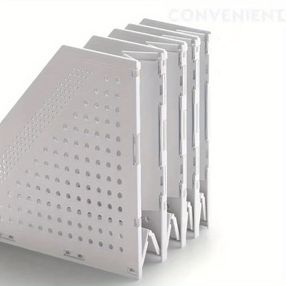 1 scatola portadocumenti retrattile a 4 scomparti per libreria: organizer per documenti e documenti da scrivania per mobili da ufficio, scuola, apprendimento e decorazioni per la cancelleria.