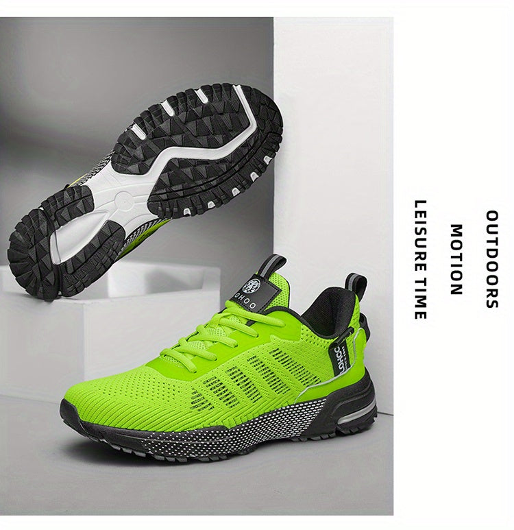 CLOHOO Scarpe da ginnastica da uomo alla moda, traspiranti, leggere e comode, in maglia, per correre e fare jogging, scarpe casual da passeggio antiscivolo e resistenti all'usura