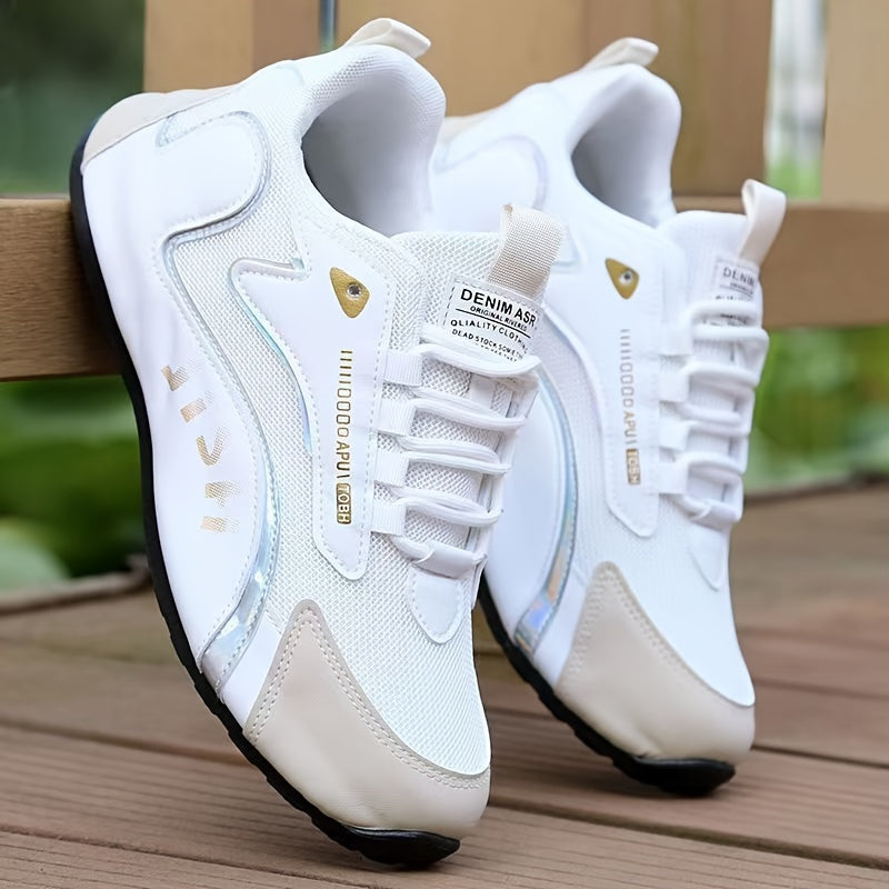 Men's Trendy Colour Block Running Shoes, Comfy Non Slip Breathable Lace Up Sneakers For Men's Outdoor Activities