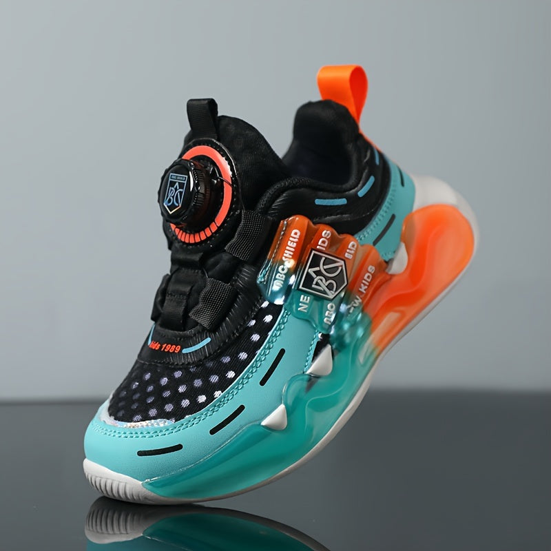 Sneakers basse casual con bottone girevole per ragazze, sneakers traspiranti, leggere e resistenti all'usura per la primavera e l'autunno