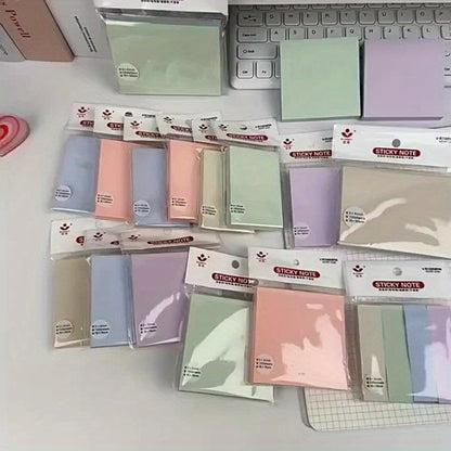 Morandi Color Sticky Notes 100 fogli - Blocchi promemoria quadrati autoadesivi per studenti e ufficio, messaggi adesivi multicolori, facili da affiggere e staccare, articoli di cancelleria essenziali