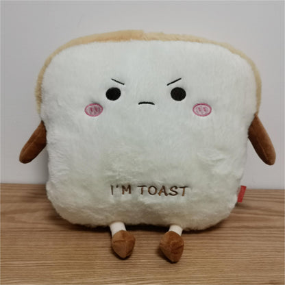 16"/40cm Plush Bread Pillow Cute Simulation Food Toast Soft Doll Warm Hand Pillow Cushion Birthday Christmas Gifts For Children Kids Christmas、Halloween、Thanksgiving Day