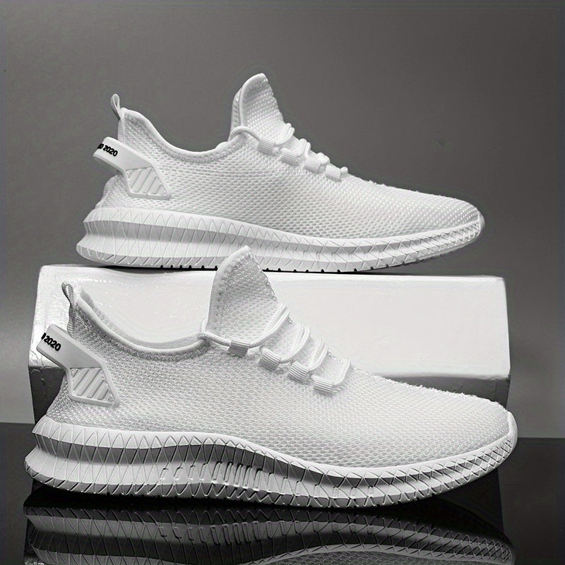 Men's Slip-on Sneakers With Shoelaces - Odor-resistant Athletic Shoes - Lightweight And Breathable