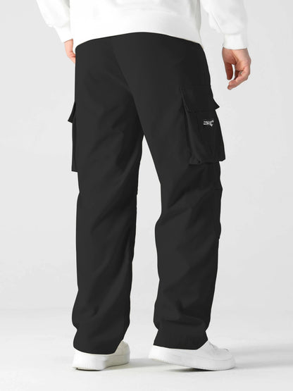 Men's Stylish Cargo Pants - Casual Loose Fit with Multiple Pockets, Perfect for Spring/Fall Outdoor Activities