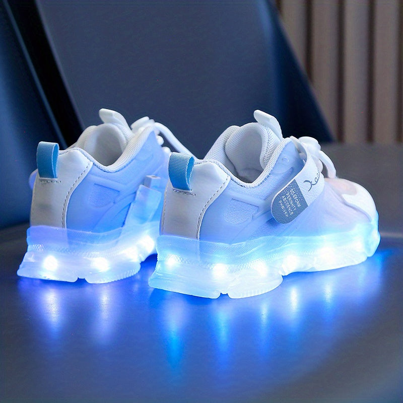 Usb Charging Light Shoes Colorful Sixteen Mode Running Horse Light Shoes Cool Luminous Boys Girls Can Change Color Color Lights Running Sneakers Cartoon Casual Shoelace Light Shoes