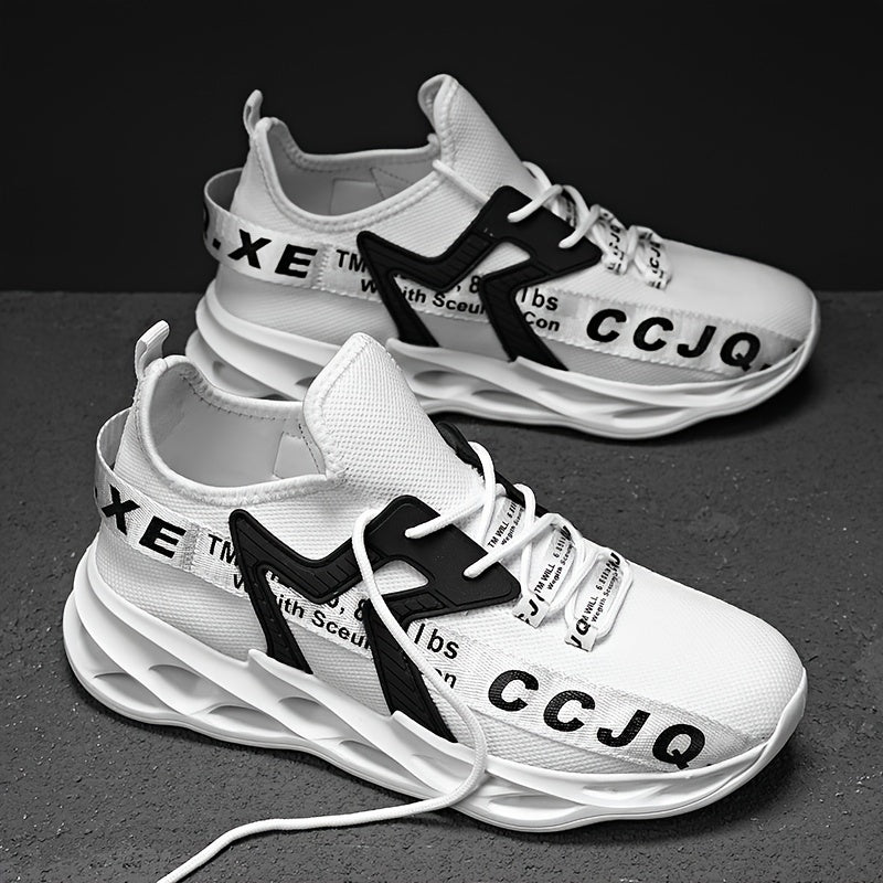 Men's Slip-on Blade Sneakers With Shoelaces - Odor-resistant Athletic Shoes - Lightweight And Breathable