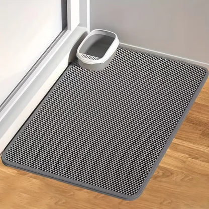 Double-Layer Cat Litter Mat with EVA Material | Odor-Control, Non-Slip, Easy-Clean Design for Indoor Cats, Durable & Comfortable Pet Waste Management, Modern Pet Accessory, Easyclean Material