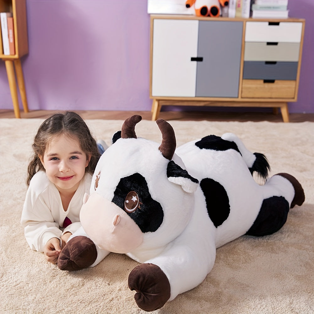 Peluche gigante IKASA a forma di mucca, 30" di grandi dimensioni, peluche gigante, enorme