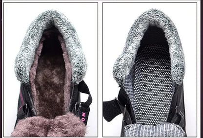 VANCAT Stivali da uomo invernali con pelliccia 2019 Stivali da neve caldi Stivali invernali da uomo Scarpe da lavoro Calzature da uomo Moda Scarpe alla caviglia in gomma 39-46