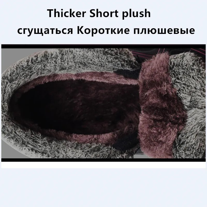 VANCAT Stivali da uomo invernali con pelliccia 2019 Stivali da neve caldi Stivali invernali da uomo Scarpe da lavoro Calzature da uomo Moda Scarpe alla caviglia in gomma 39-46