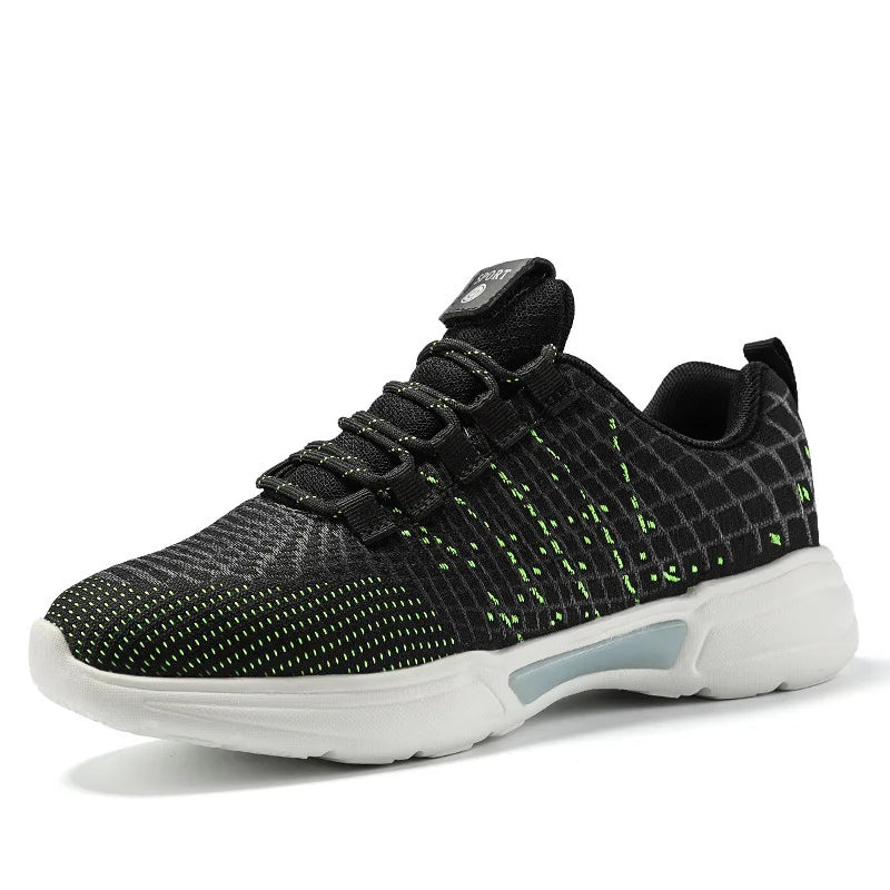 Scarpe da uomo moda LED sneakers illuminate ricarica USB fibra ottica tessuto suola elastica scarpe casual lampeggianti luminose luminose