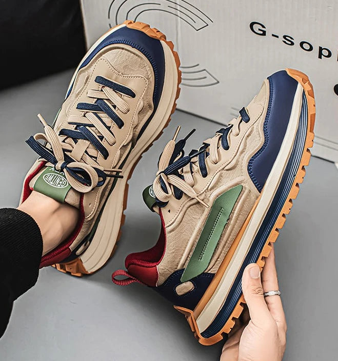 2025 Scarpe da ginnastica casual da uomo Scarpe con plateau traspiranti che aumentano l'altezza Nuove scarpe da corsa antiscivolo con suola morbida Scarpe da papà alla moda