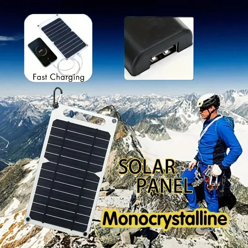 Pannello solare portatile Sunpower da 35 W, piastra solare da 5 V con caricabatterie USB sicuro e stabilizzato per power bank, telefono, campeggio, casa, camper, regalo