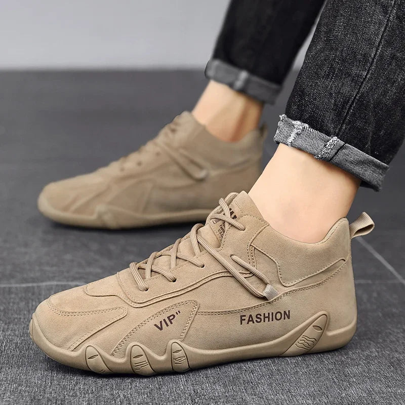 Ankle Boots For Men 2025 Spring Man Casual Sneakers Non Slip Khaki Work Mens Shoe Short Boots Loafers Lace Up Zapatillas Hombre