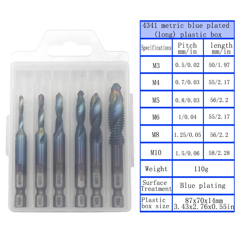 Multi functional HSS drilling tapping integrated spiral tap hand-held electric drill tap tool chamfer machine composite tap