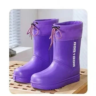 Stivali invernali in cotone EVA ispessito foderato in pile da donna ultraleggeri e impermeabili, scarpe in cotone caldo antifreddo per lavaggio auto