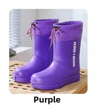 Stivali invernali in cotone EVA ispessito foderato in pile da donna ultraleggeri e impermeabili, scarpe in cotone caldo antifreddo per lavaggio auto