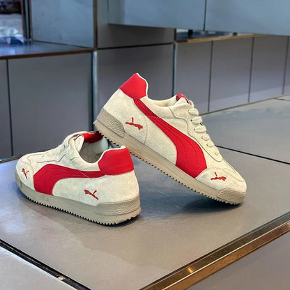 Scarpe da lavoro casual da uomo Autunno Inverno Antiscivolo Leggere Fondo morbido Sport alla moda per il tempo libero Scarpe da tavolo Dequn di marca