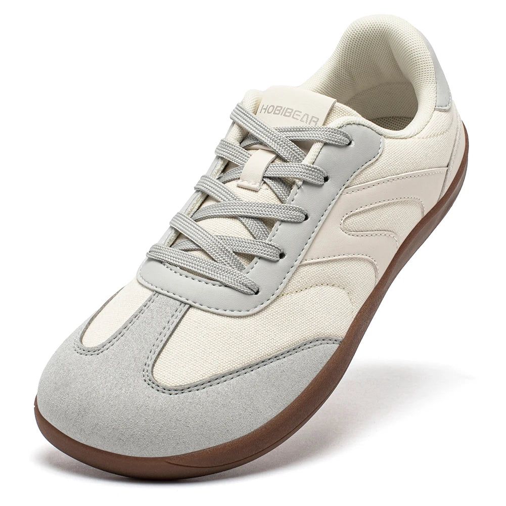 HOBIBEAR Sneakers unisex a piedi nudi Donna Uomo Punta larga Minimalista Zero Drop Scarpe Sneaker casual con lacci antiscivolo