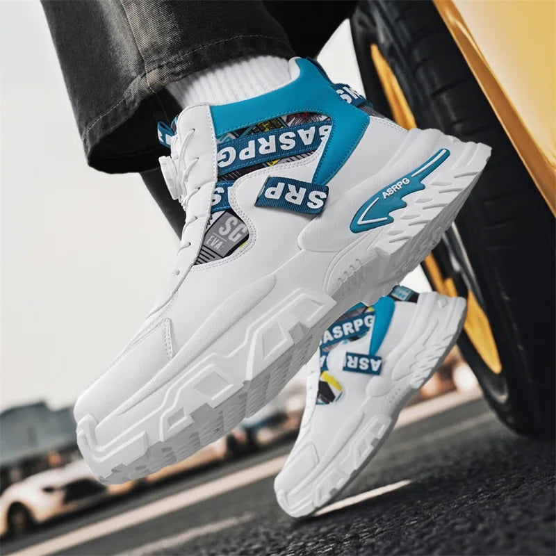 Nuove scarpe da skateboard da uomo Scarpe da ginnastica con piattaforma da viaggio Comode scarpe stringate alla moda Casual 2025 Nuovo autunno Aumento di altezza all'aperto No