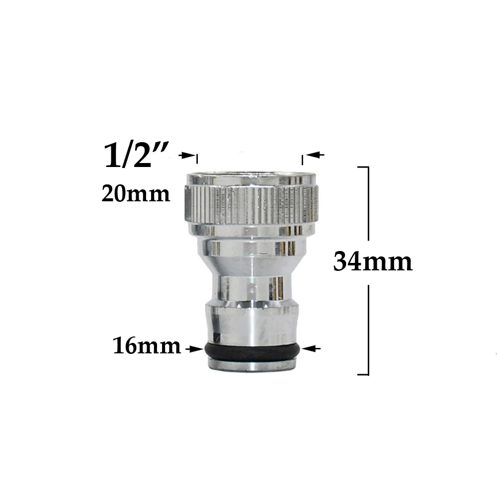 Raccordo rapido per tubo flessibile in ottone da 1/2'', 5/8", 3/4'', 1'', raccordo di arresto dell'acqua, raccordo per rubinetto con filettatura in rame, adattatore per pistola per irrigazione da giardino