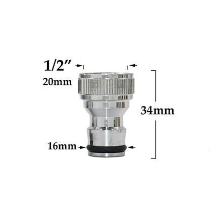 Raccordo rapido per tubo flessibile in ottone da 1/2'', 5/8", 3/4'', 1'', raccordo di arresto dell'acqua, raccordo per rubinetto con filettatura in rame, adattatore per pistola per irrigazione da giardino
