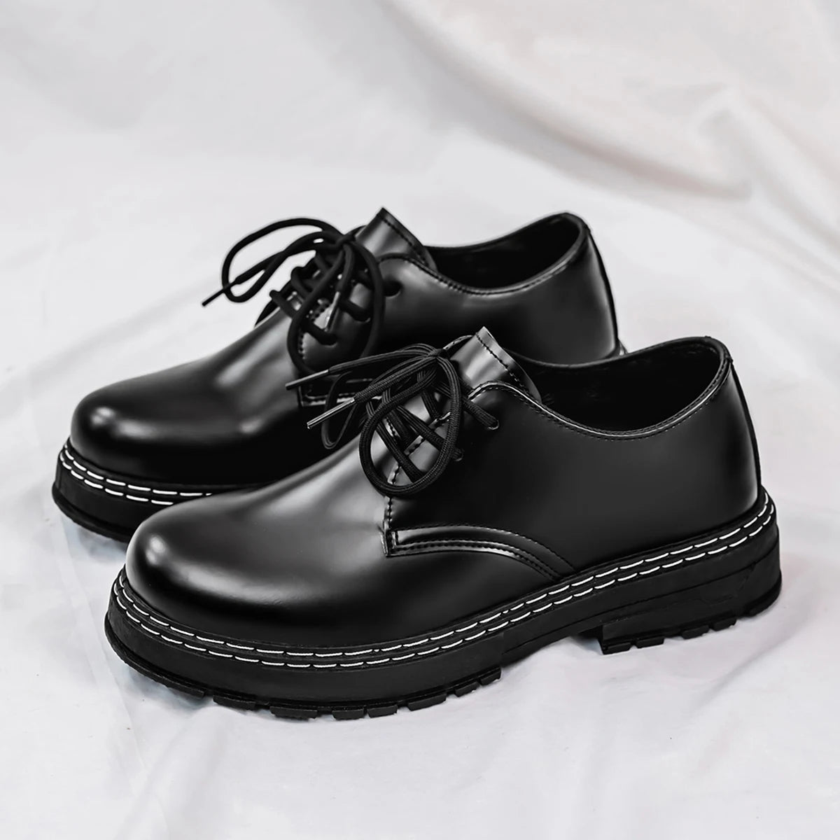 2025 nuove scarpe formali da uomo in pelle, pelle nera lucida