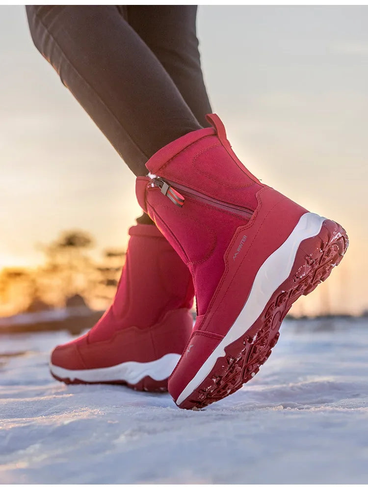 Stivali da uomo Scarpe invernali da uomo Stivali da neve caldi Scarpe calde da uomo a metà polpaccio Stivali invernali in peluche spesso per uomo Scarpe da donna in cotone