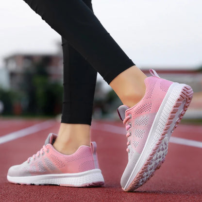 Scarpe sportive da donna, scarpe da ginnastica con plateau alla moda, scarpe da corsa basse primaverili ed invernali per donna