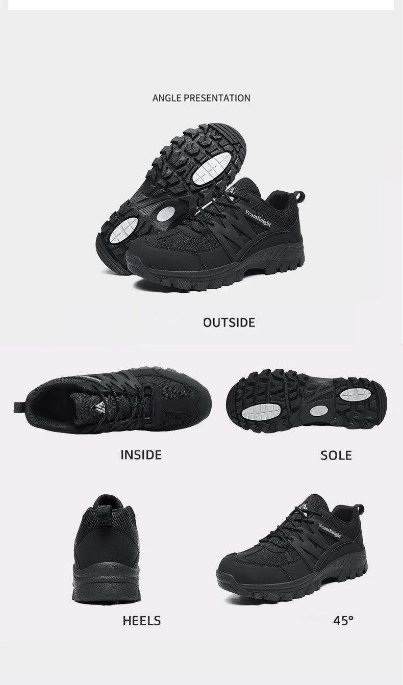 Scarpe casual da uomo Sneakers da montagna Antiscivolo Inverno Moda Pelle Outdoor Off-Road Trail Running Calzature Low Top Primavera Autunno