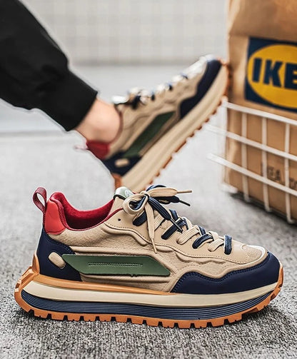 2025 Scarpe da ginnastica casual da uomo Scarpe con plateau traspiranti che aumentano l'altezza Nuove scarpe da corsa antiscivolo con suola morbida Scarpe da papà alla moda