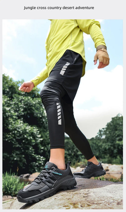 Scarpe casual da uomo Sneakers da montagna Antiscivolo Inverno Moda Pelle Outdoor Off-Road Trail Running Calzature Low Top Primavera Autunno