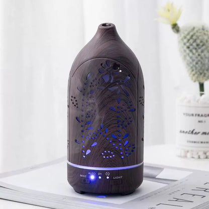 Diffusore di oli essenziali a ultrasuoni con luci a LED, serbatoio dell'acqua da 100 ml, modalità di nebbia fredda regolabile per aromaterapia e umidificazione